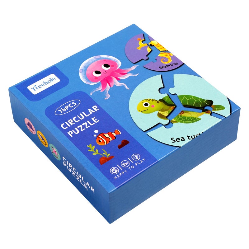 Children'S Puzzle Board Game Wooden Matchmaking Animal Ocean Matching Puzzle Mood Logic Training Toy - Image 5